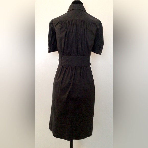 INÉD Black Shirt Dress with Wrap Belt - Japan Designer - Small - J 7 - US 4 - Picture 2 of 5